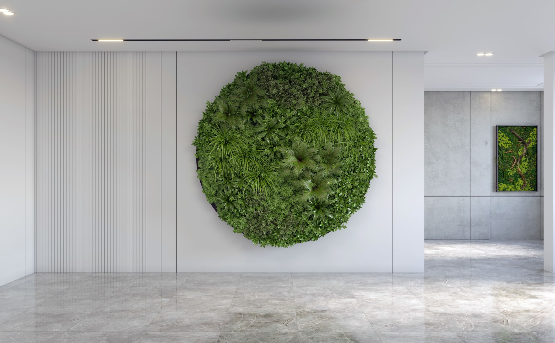 Interior design of modern apartment. Interior mockup, 3d render